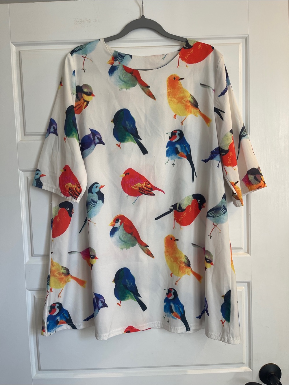 Bird Print Mini Dress/Tunic